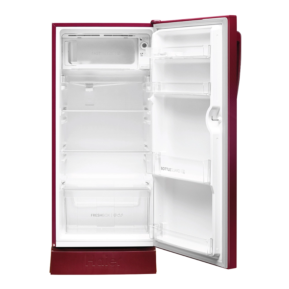 Haier 190L 2 Star Direct Cool Single Door Refrigerator with Toughened Glass Shelf - HRD-2102PRN-P